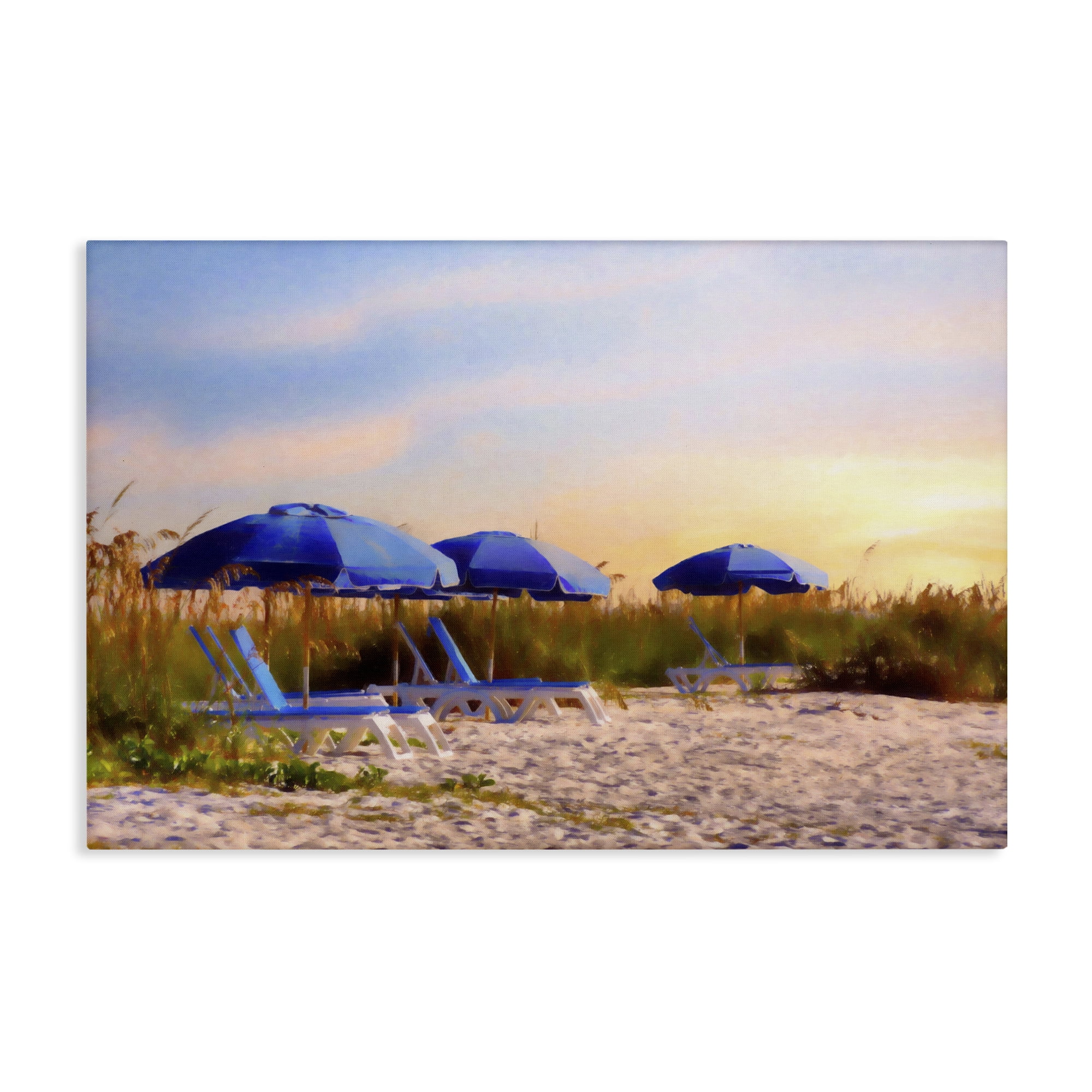 Stupell Industries Summer Vacation Sunrise Nautical & Beach Painting Wrapped Canvas Art Print Wall Art, 36 x 24