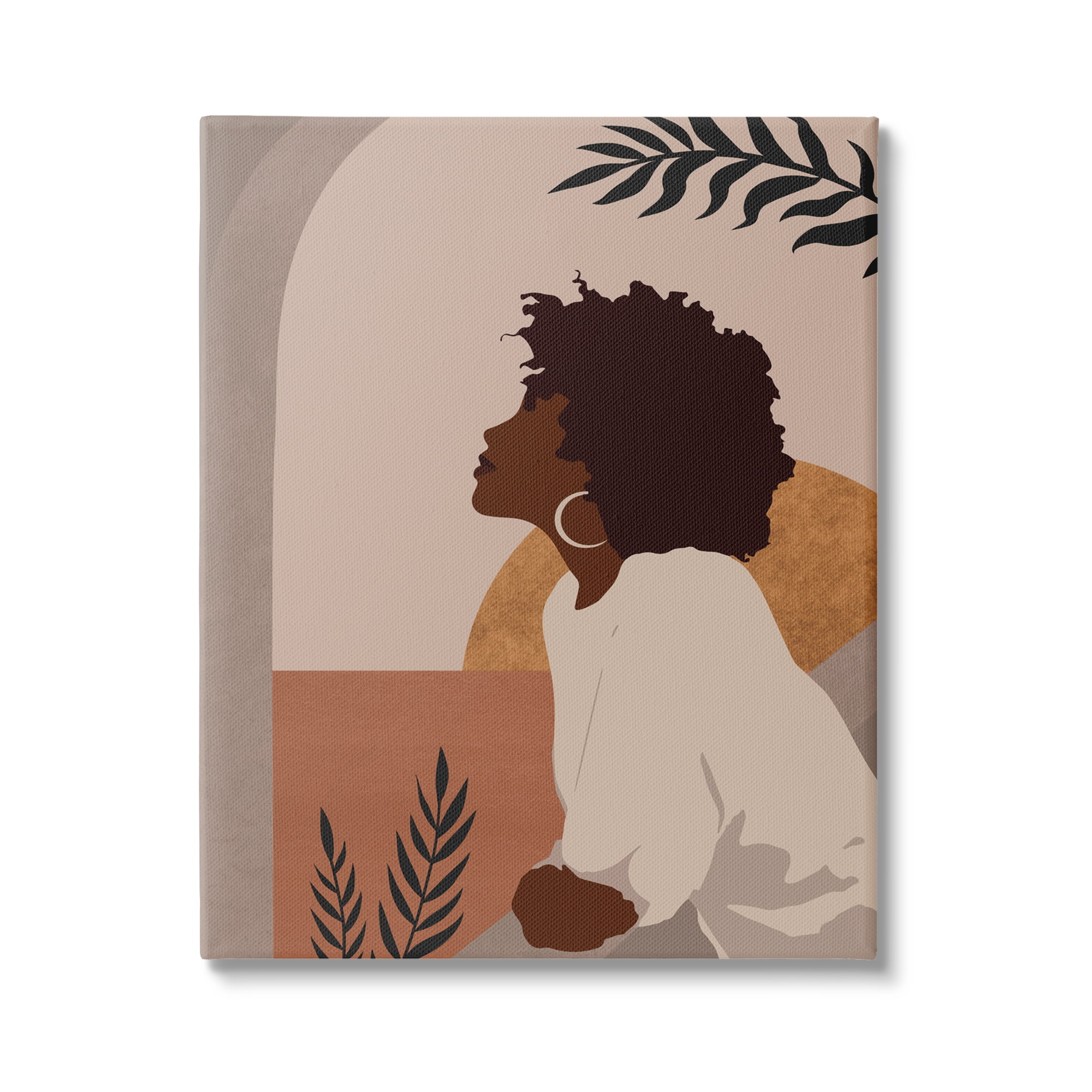 Stupell Industries Summer Vibe Girl Portrait Botanical & Floral Painting Gallery Wrapped Canvas Print Wall Art, 24 x 30