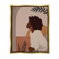 thumbnail image 1 of Stupell Industries Summer Vibe Girl Portrait Botanical & Floral Painting Gold Floater Framed Art Print Wall Art, 25 x 31, 1 of 9