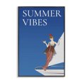 thumbnail image 1 of Stupell Industries Traditional Summer Vibes Vintage Yacht Black Framed Giclee Art, 12 x 18, by Creative Studio, 1 of 8