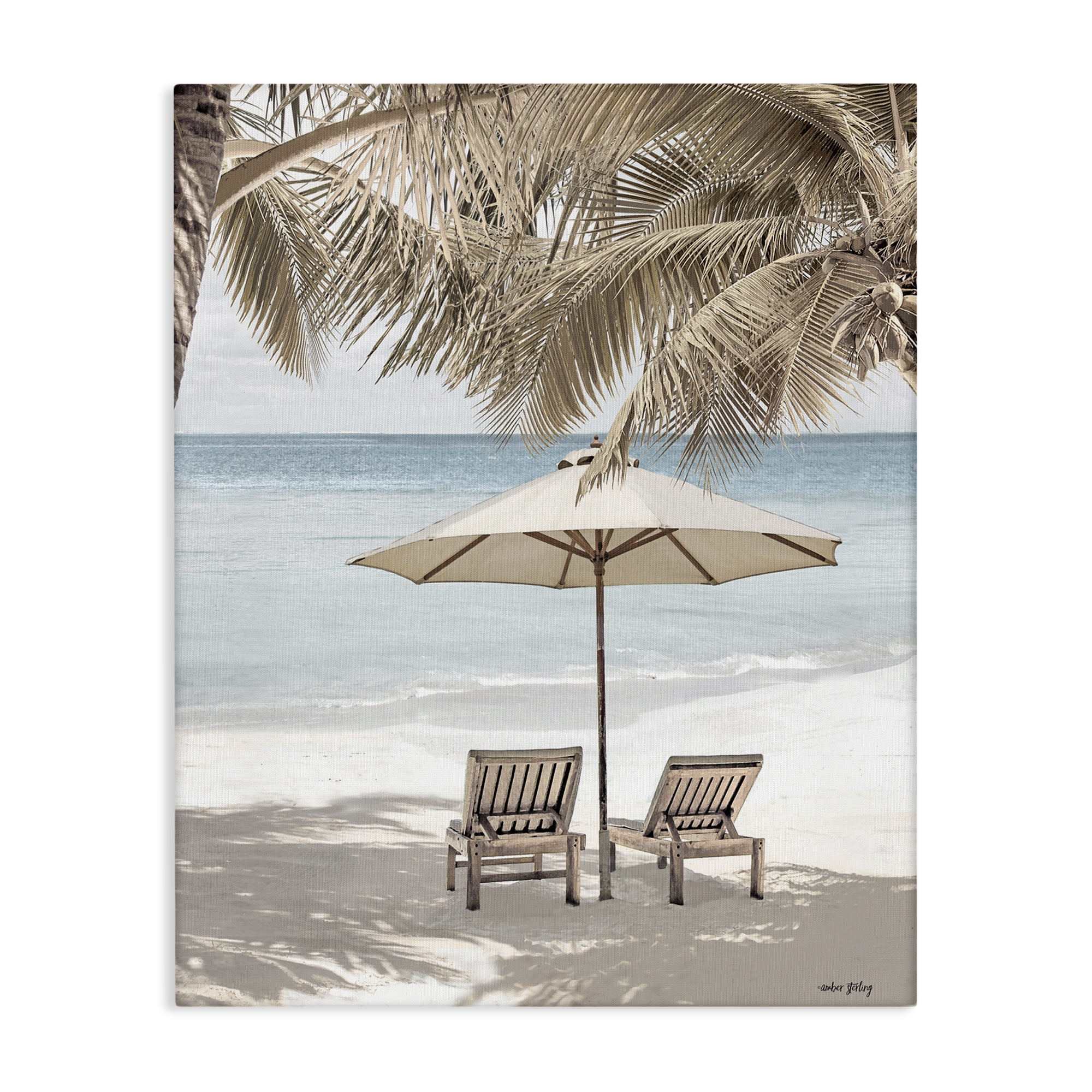 Stupell Industries Summer Villa Vacation Landscape Photography Gallery Wrapped Canvas Art Print Wall Art, 30 x 40