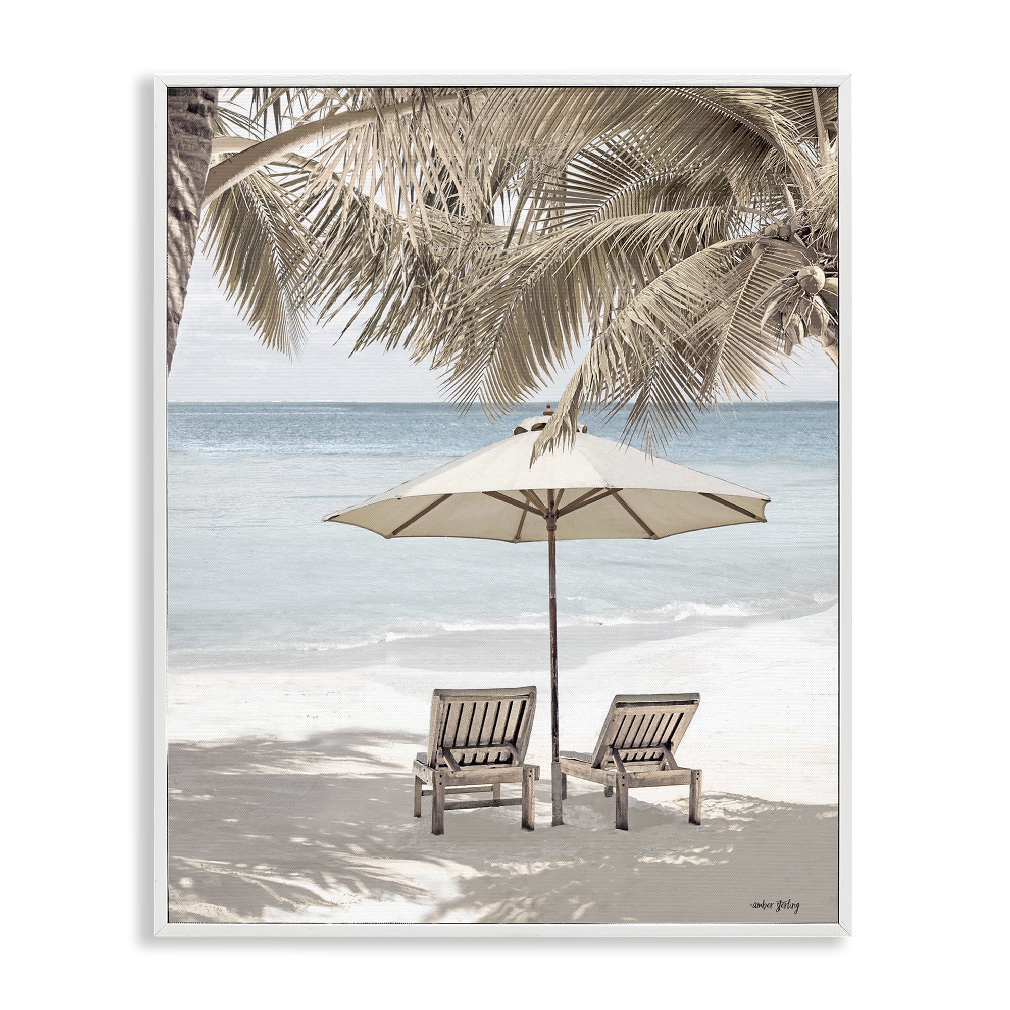 Stupell Industries Summer Villa Vacation Landscape Photography White Framed Art Print Wall Art, 11 x 14