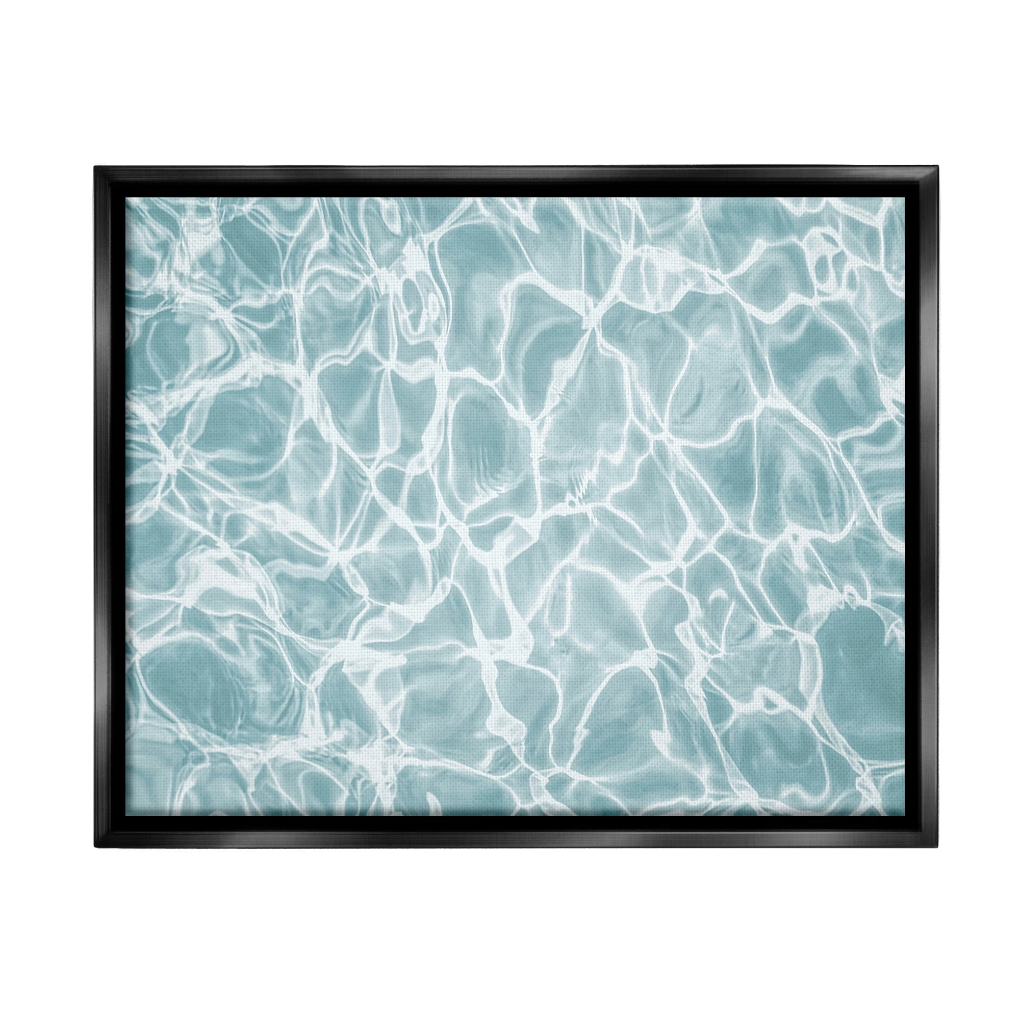 Stupell Industries Summer Water Ripples Landscape Painting Black Floater Framed Canvas Art Print Wall Art, 31 x 25