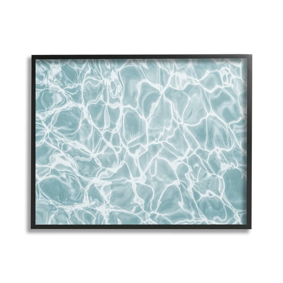 Stupell Industries Summer Water Ripples Landscape Painting Black Framed Art Print Wall Art, 20 x 16