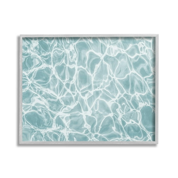 Stupell Industries Summer Water Ripples Landscape Painting Gray Framed Art Print Wall Art, 20 x 16