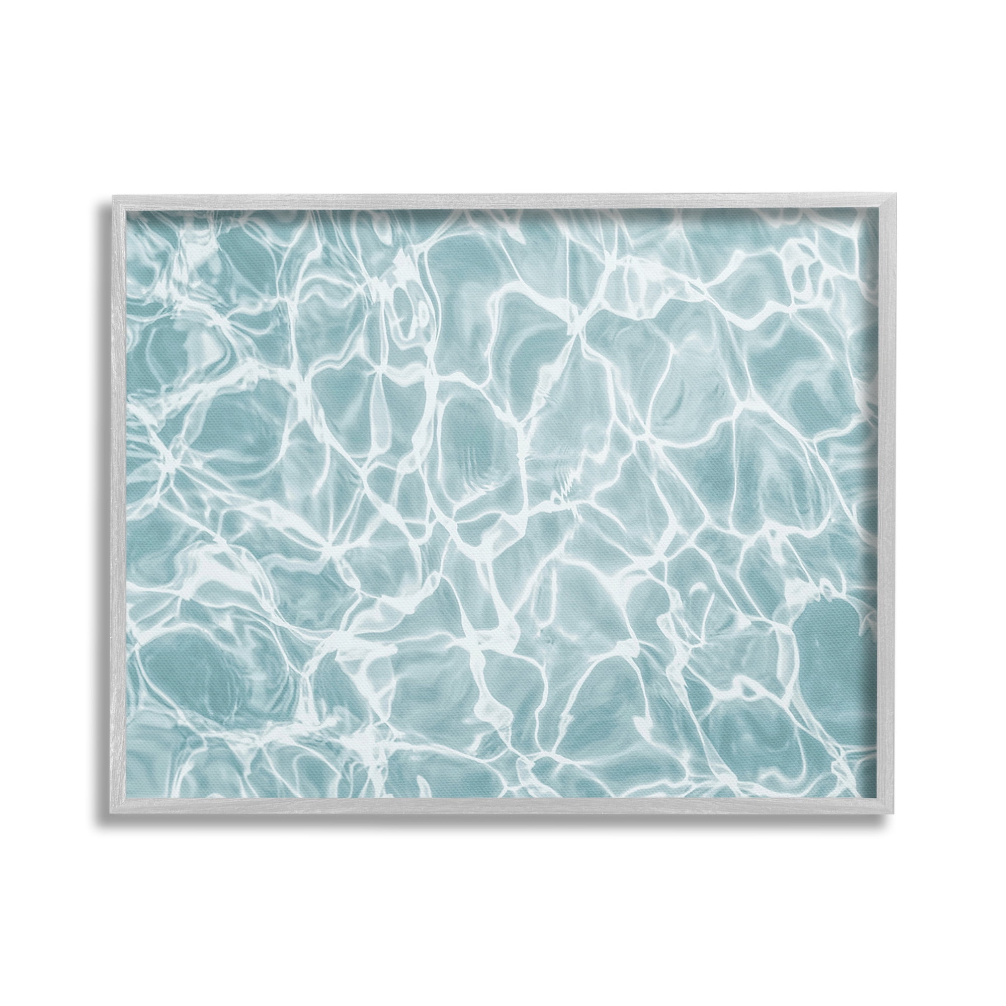 Stupell Industries Summer Water Ripples Landscape Painting Gray Framed Art Print Wall Art, 30 x 24