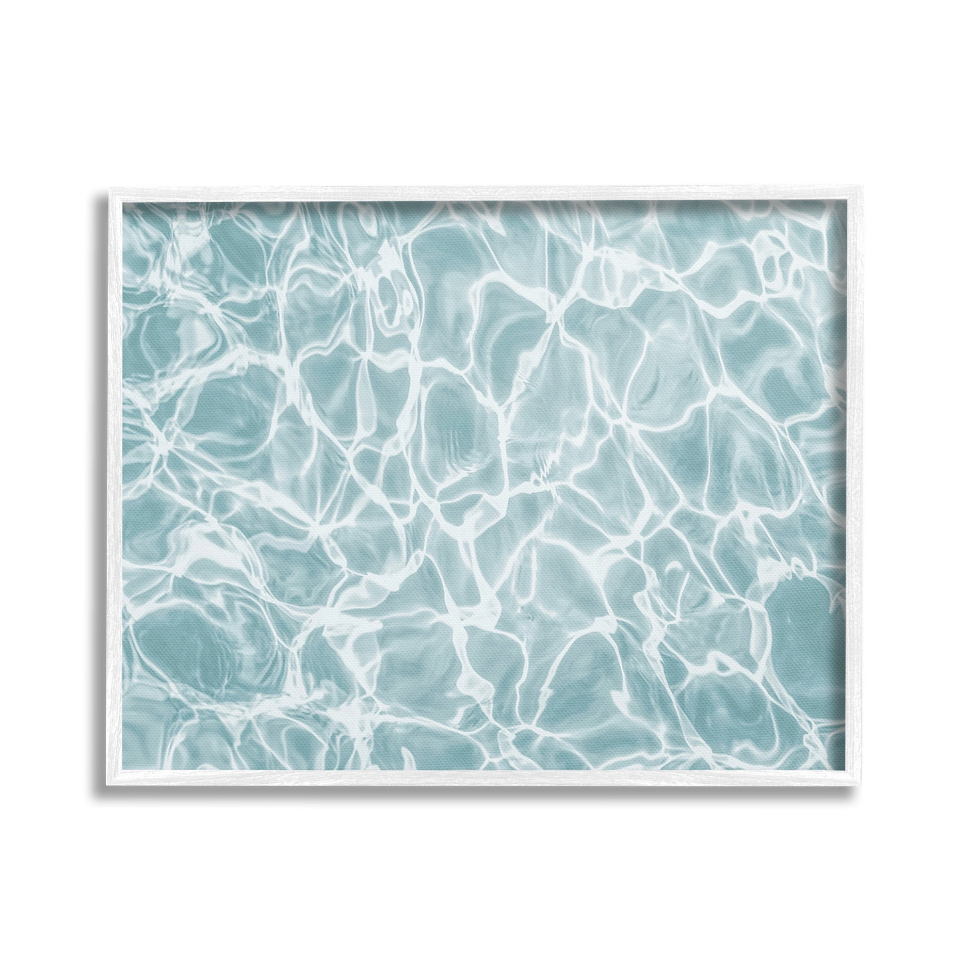Stupell Industries Summer Water Ripples Landscape Painting White Framed Art Print Wall Art, 30 x 24
