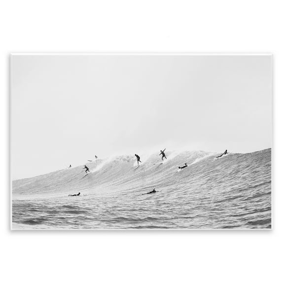Stupell Industries Summer Wave Surfers Nautical & Beach Photography Unframed Art Print Wall Art, 15 x 10