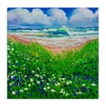 thumbnail image 1 of Summer Wind Beach Flowers Canvas Art, 17 x 17, Made In USA, 1 of 6