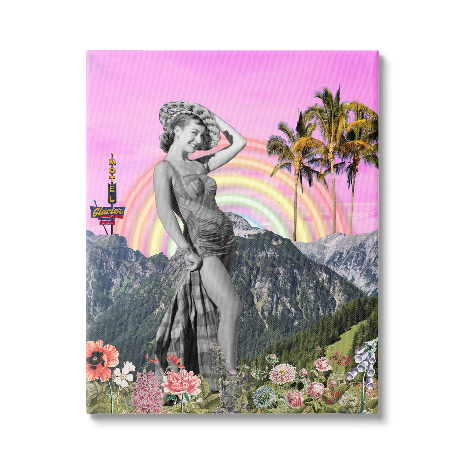 Stupell Industries Summer Woman & Flowers Botanical & Floral Painting Gallery Wrapped Canvas Art Print Wall Art, 30 x 40