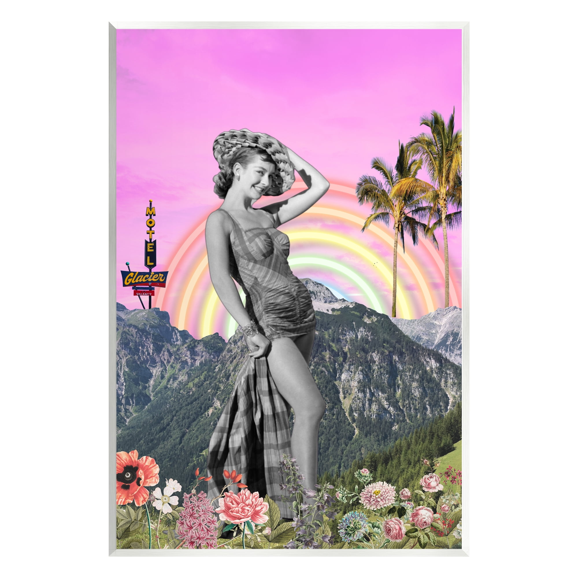 Stupell Industries Summer Woman & Flowers Botanical & Floral Painting Unframed Art Print Wall Art, 13 x 19