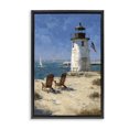thumbnail image 1 of Stupell Industries Rustic Lodge Summer at Lighthouse Bay Black Floating Frame Canvas Art, 17 x 25, by Petals Prints Design, 1 of 8