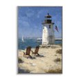 thumbnail image 1 of Stupell Industries Rustic Lodge Summer at Lighthouse Bay Gray Framed Giclee Art, 20 x 30, by Petals Prints Design, 1 of 8
