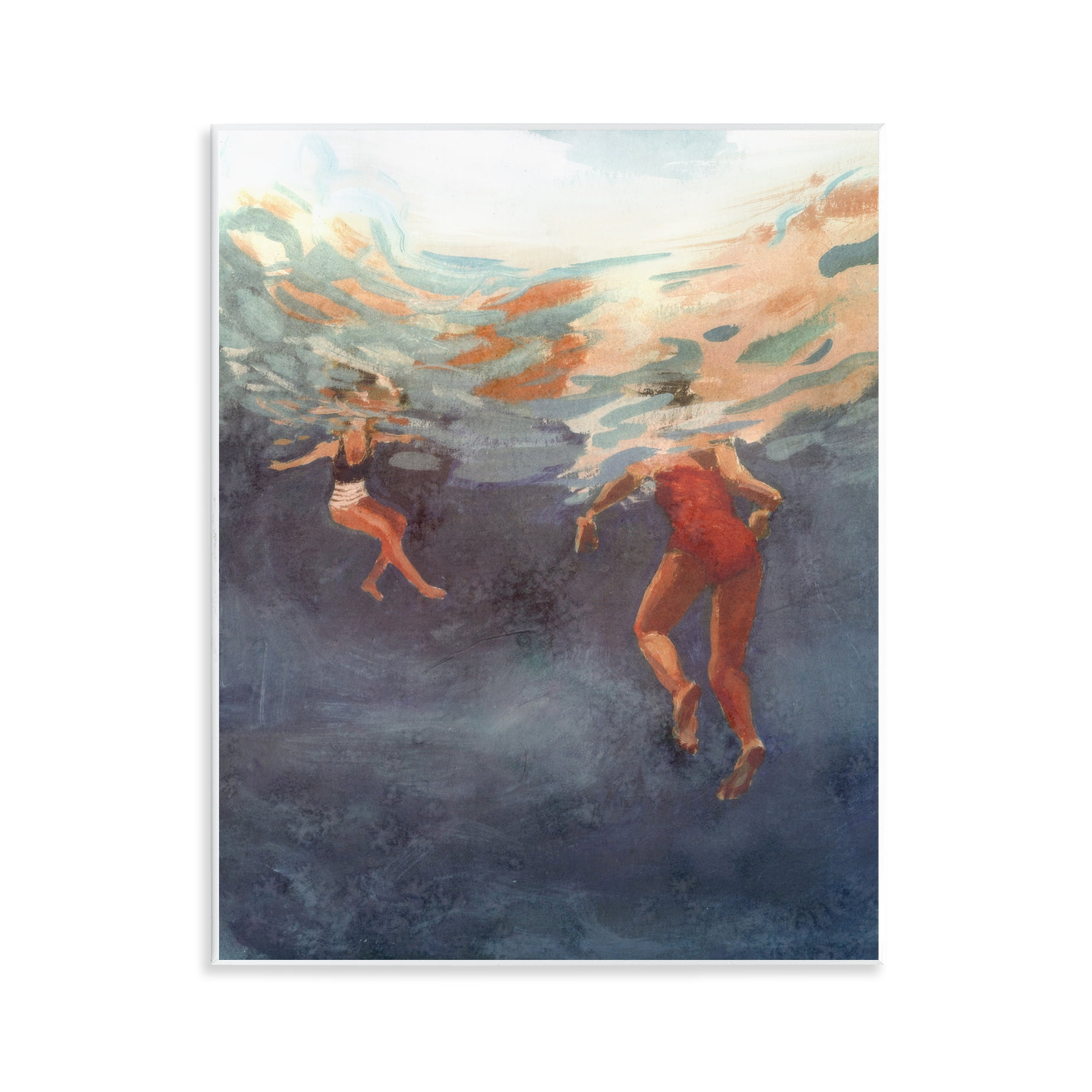 Stupell Industries Summer's Dance Swimmers Wall Plaque Art, design by Victoria Barnes