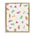 thumbnail image 1 of Stupell Industries Summertime Cocktails Patterns Food & Beverage Painting Gold Floater Framed Canvas Art Print Wall Art, 17 x 21, 1 of 10