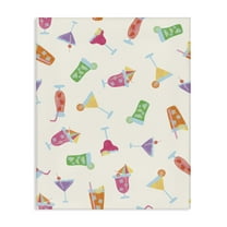 Stupell Industries Summertime Cocktails Patterns Food & Beverage Painting Wrapped Canvas Art Print Wall Art, 16 x 20