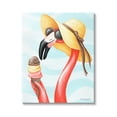 thumbnail image 1 of Stupell Industries Summertime Flamingo Sun Hat Enjoying Ice Cream Cone Graphic Art Gallery Wrapped Canvas Print Wall Art, Design by Amelie Legault, 1 of 7