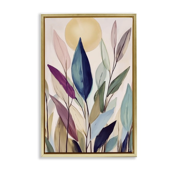 Stupell Industries Summoned By The Moon Gold Framed Floater Canvas Wall Art design by Annabelle Hall, 25 x 17