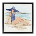 thumbnail image 1 of Stupell Industries Glam Sun Bathing Beauty Black Floating Frame Canvas Art, 18 x 18, by Anne Tavoletti, 1 of 8