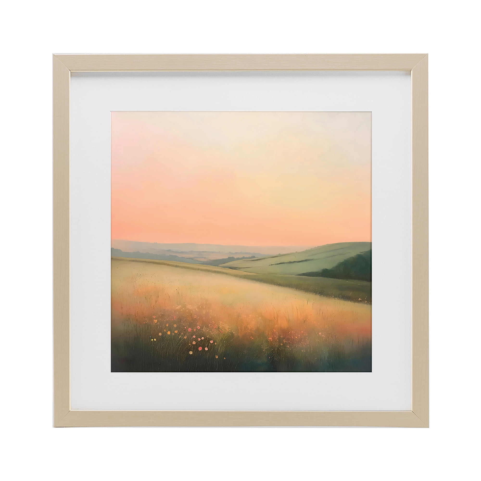 Stupell Industries Sun Coming Up Over Meadow Birch Framed Print Under Glass, design by Creative Studio
