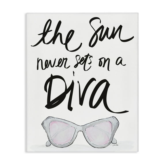 Stupell Industries Sun Never Sets on Diva Beauty & Fashion Painting Gallery Wrapped Canvas Art Print Wall Art, 16 x 20