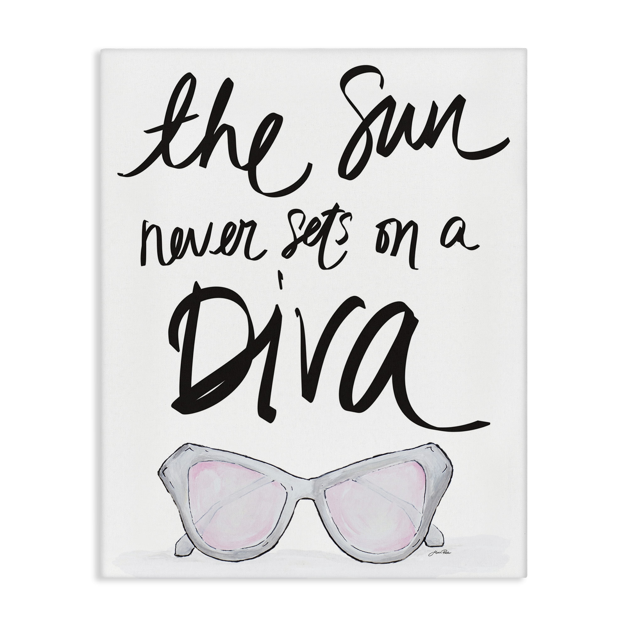 Stupell Industries Sun Never Sets on Diva Beauty & Fashion Painting Gallery Wrapped Canvas Art Print Wall Art, 36 x 48