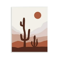 Stupell Industries Sun Over Desert Life Abstract Painting Unframed Art Print Wall Art, 11 x 14