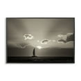 thumbnail image 1 of Stupell Industries Sun Peeking Over Boat Landscape & Nature Photography Black Framed Art Print Wall Art, 30 x 20, 1 of 2