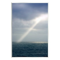 Stupell Industries Sun Rays Shining Ocean Clouds Coastal Photography Unframed Art Print Wall Art