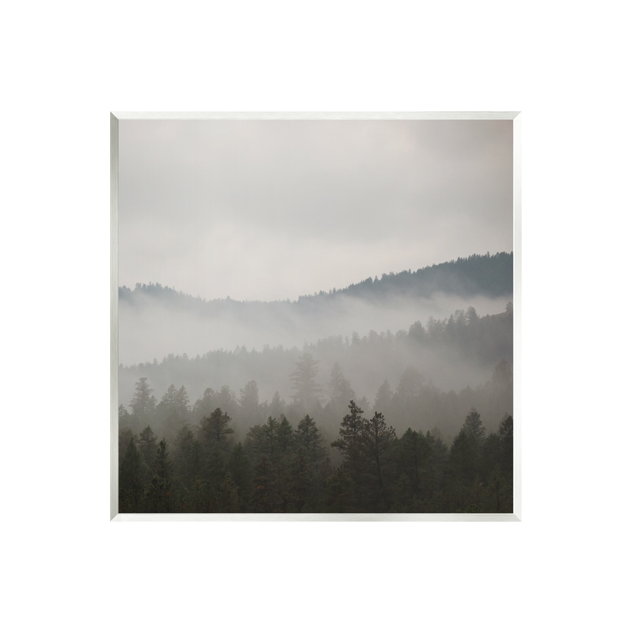 Stupell Industries Sun Rays Through Fog Over Woodland Mountain Hills Photograph Unframed Art Print Wall Art, Design by Carol Robinson