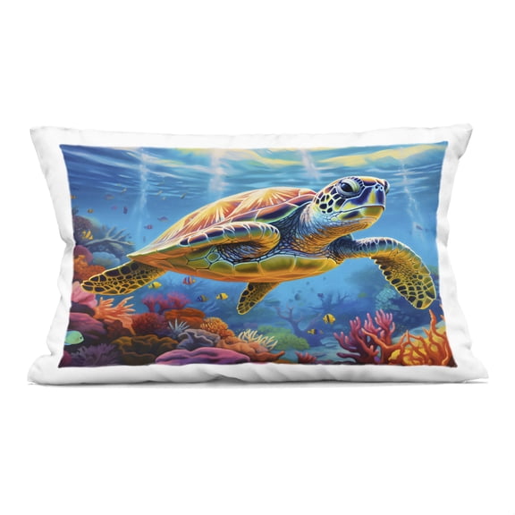 Stupell Industries Sun Rays Under The Sea Decorative Printed Throw Pillow design by LSR Design Studio, 14 x 7 x 20