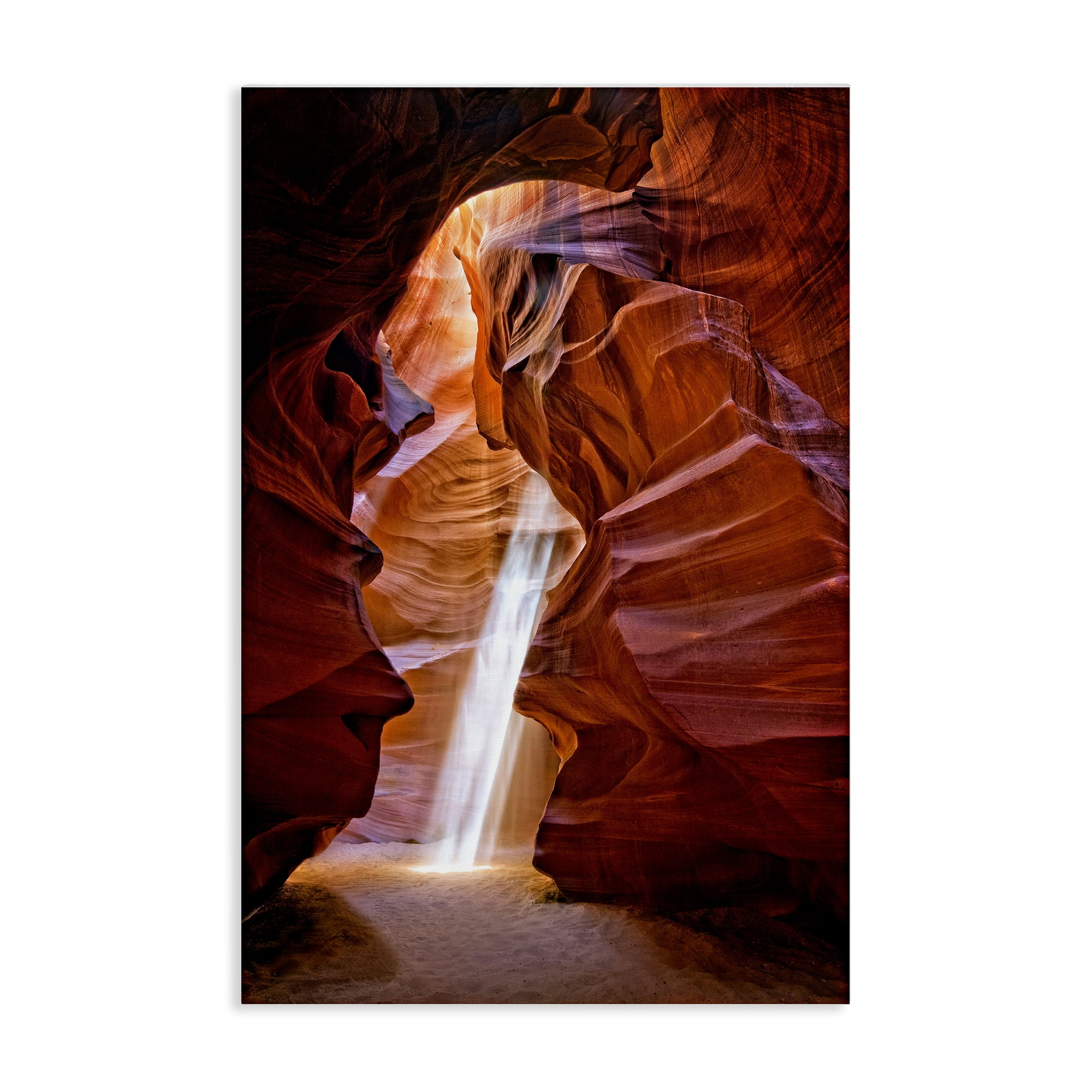 Stupell Industries Sun Rays in Beach Cavern Landscape & Nature Photography Wrapped Canvas Art Print Wall Art, 30 x 45