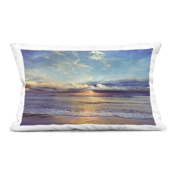 Stupell Industries Sun Rays on Beach Shore Design by Mike Calascibetta Throw Pillow