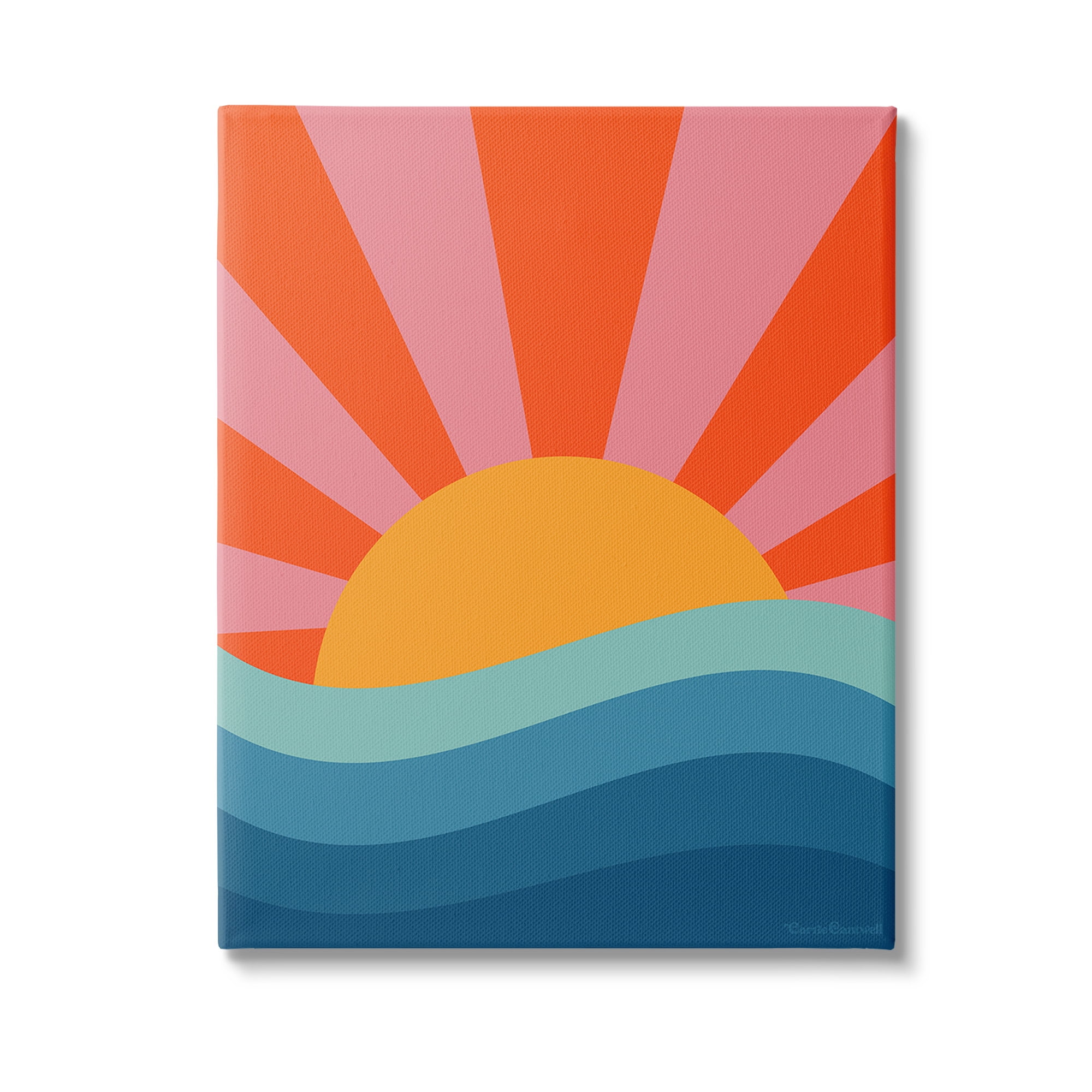 Stupell Industries Sun Rays on Sea Landscape Painting Gallery Wrapped Canvas Art Print Wall Art, 30 x 40