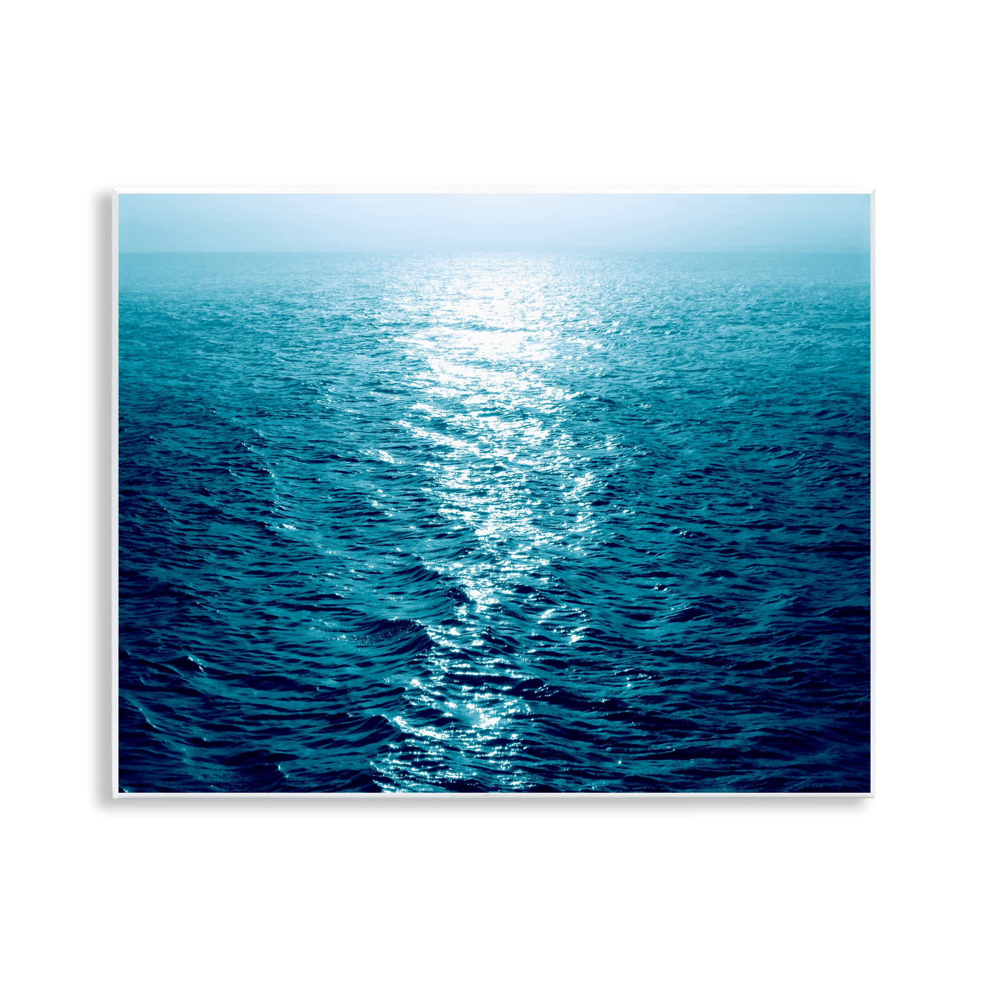 Stupell Industries Sun Reflected Ocean Ripples Landscape & Nature Photography Unframed Art Print Wall Art, 14 x 11