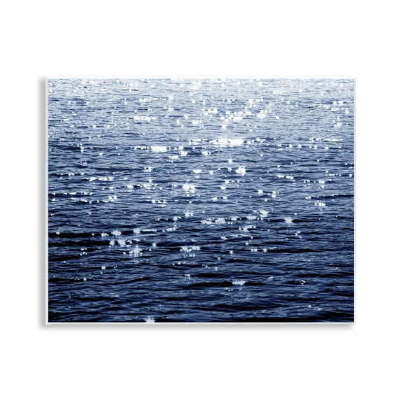 Stupell Industries Sun Reflecting on Sea Landscape & Nature Painting Unframed Art Print Wall Art, 14 x 11
