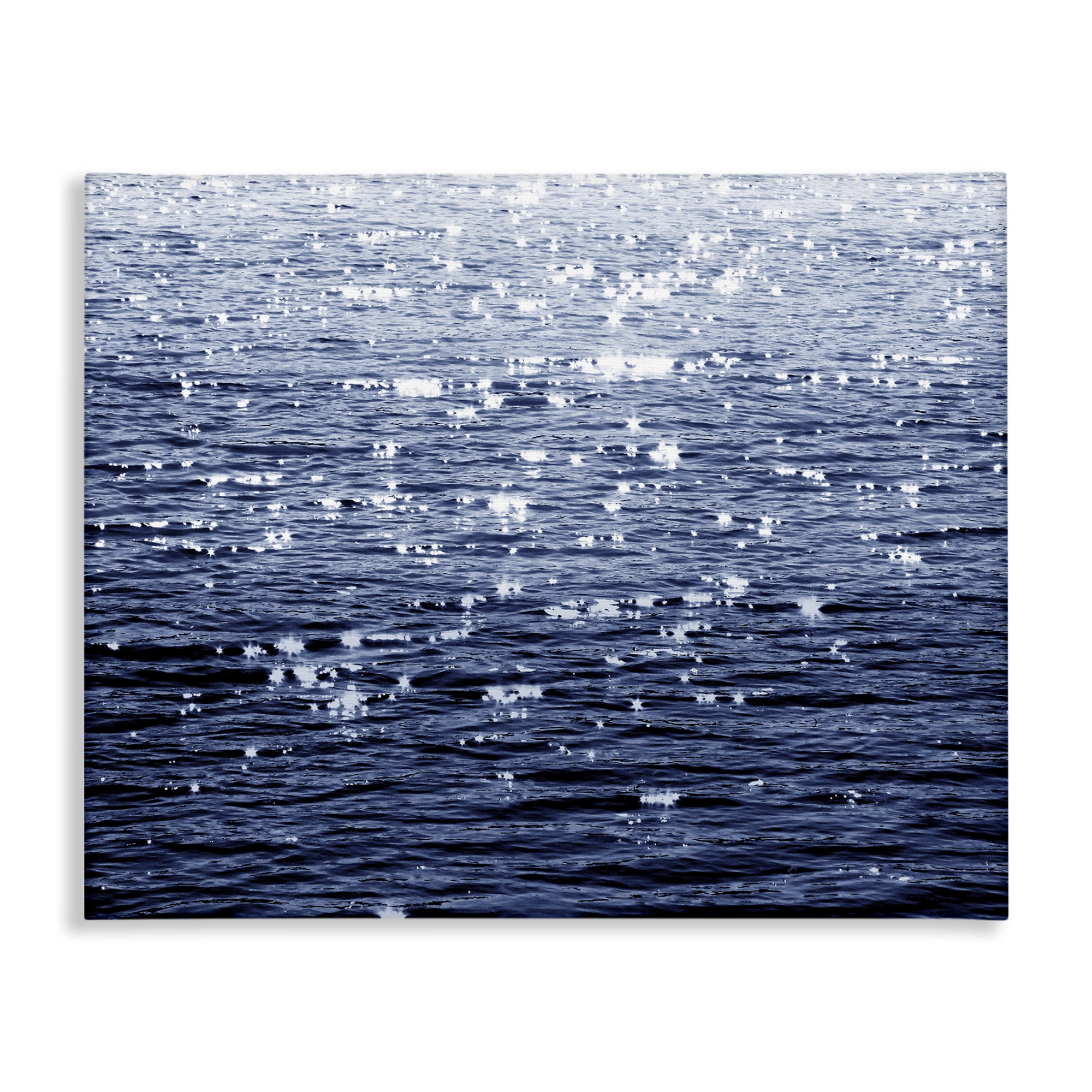 Stupell Industries Sun Reflecting on Sea Landscape & Nature Painting Wrapped Canvas Art Print Wall Art, 20 x 16