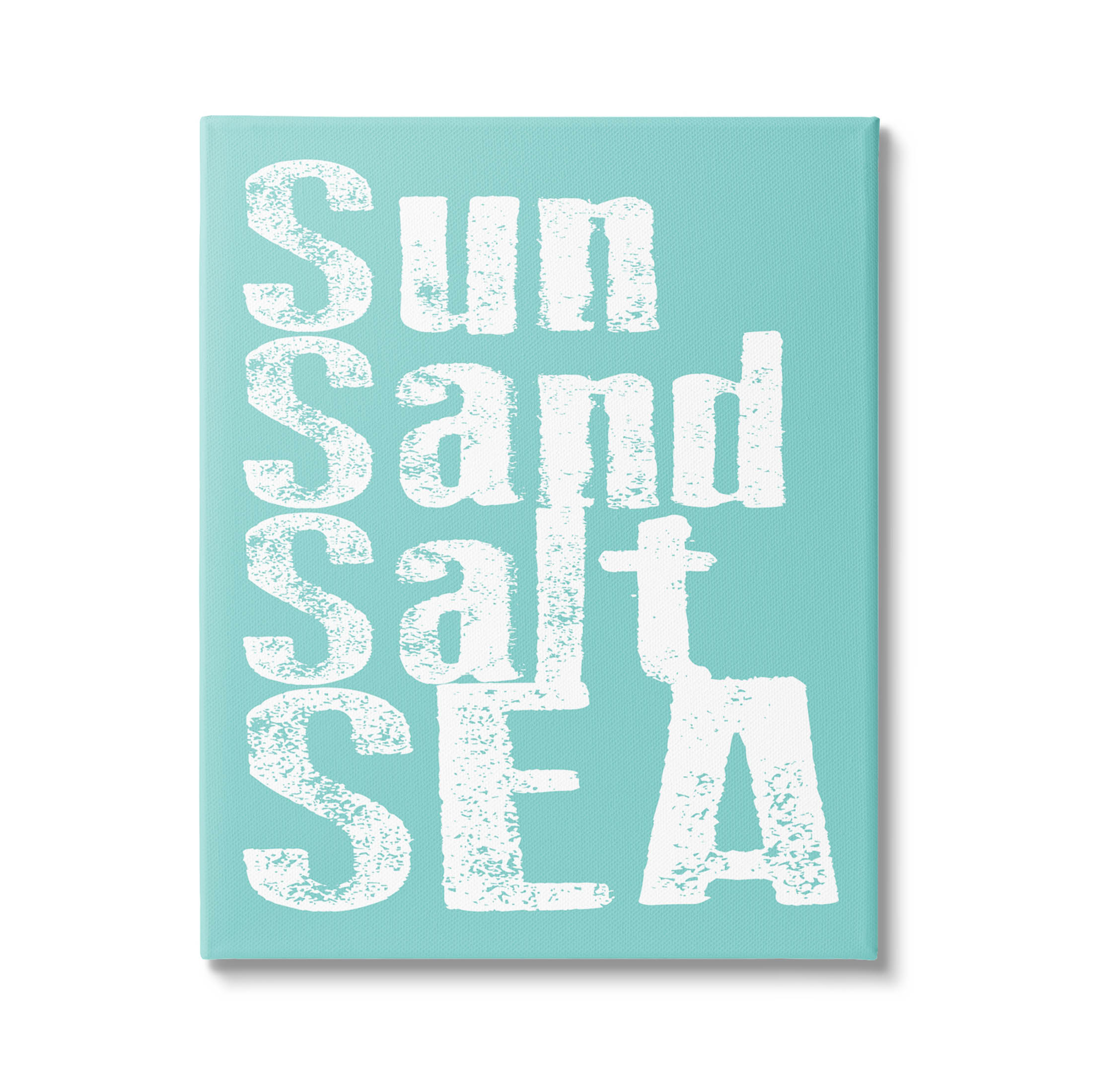 Stupell Industries Sun Sand Salt Sea Phrase Graphic Art Gallery Wrapped Canvas Print Wall Art, Design by Alli Rogosich