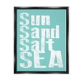 thumbnail image 1 of Stupell Industries Sun Sand Salt Sea Phrase Graphic Art Jet Black Floating Framed Canvas Print Wall Art, Design by Alli Rogosich, 1 of 6