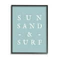 thumbnail image 1 of Stupell Industries Sun Sand & Surf Phrase Inspirational Painting Black Framed Art Print Wall Art, 16 x 20, 1 of 9