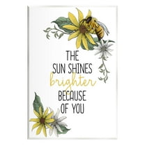 Stupell Industries Sun Shines Brighter Botanical & Floral Painting Unframed Art Print Wall Art, 10 x 15