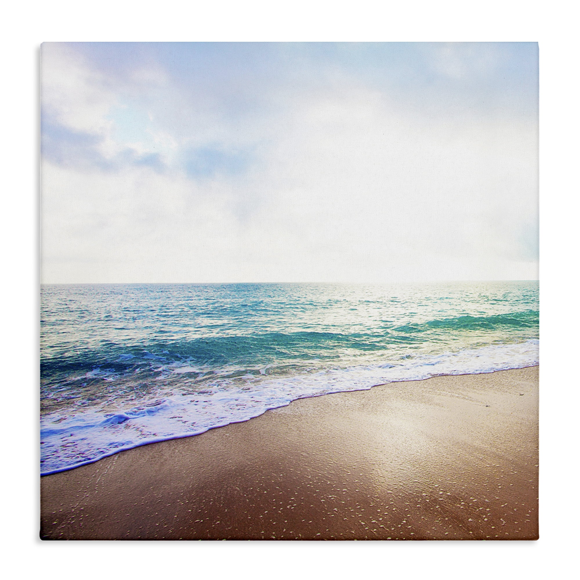 Stupell Industries Sun Shining over Beach Nautical & Beach Photography Wrapped Canvas Art Print Wall Art, 30 x 30