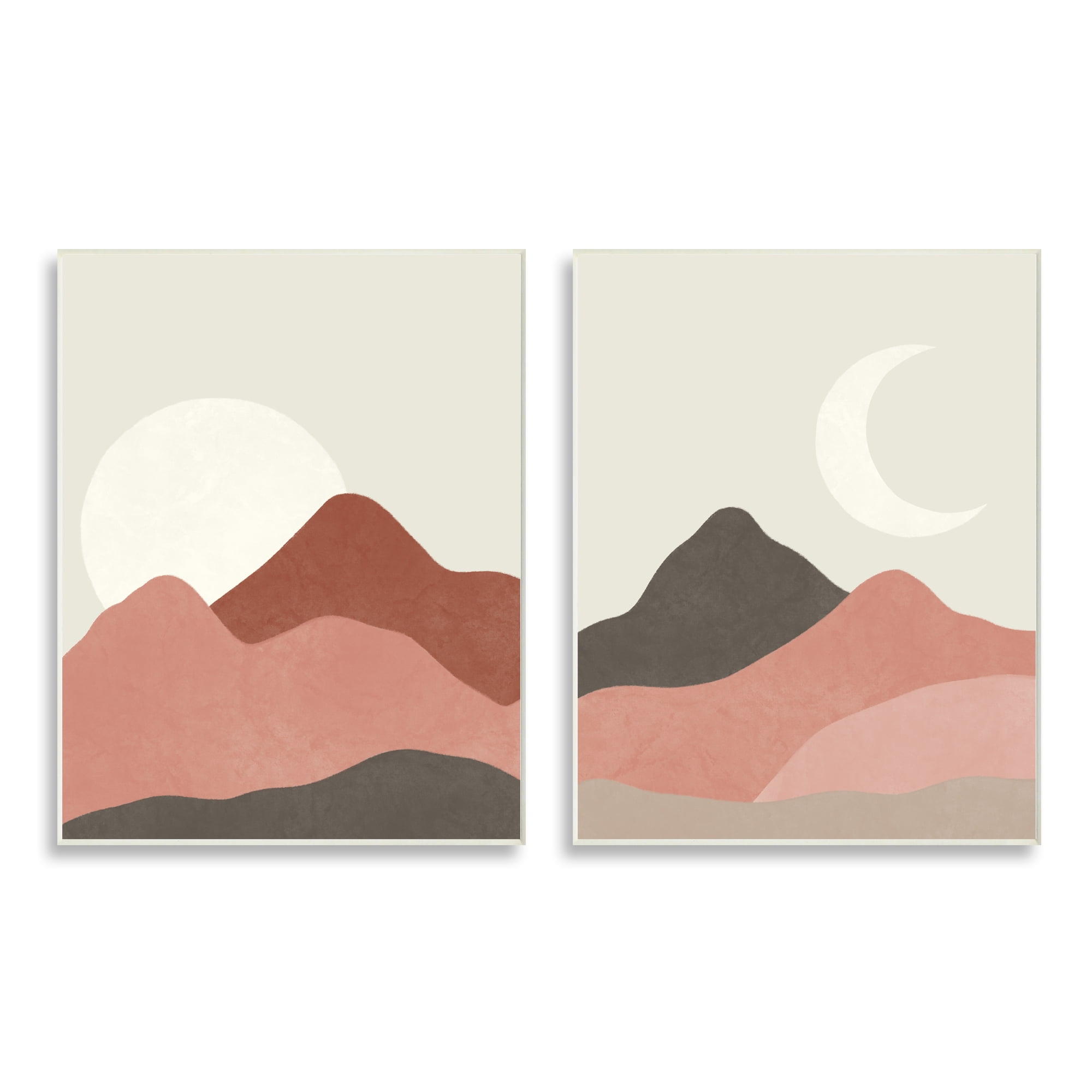 Stupell Industries Sun and Crescent Moon Warm Dessert Canyon Landscape, 13 x 19, Design by Taylor Shannon Designs
