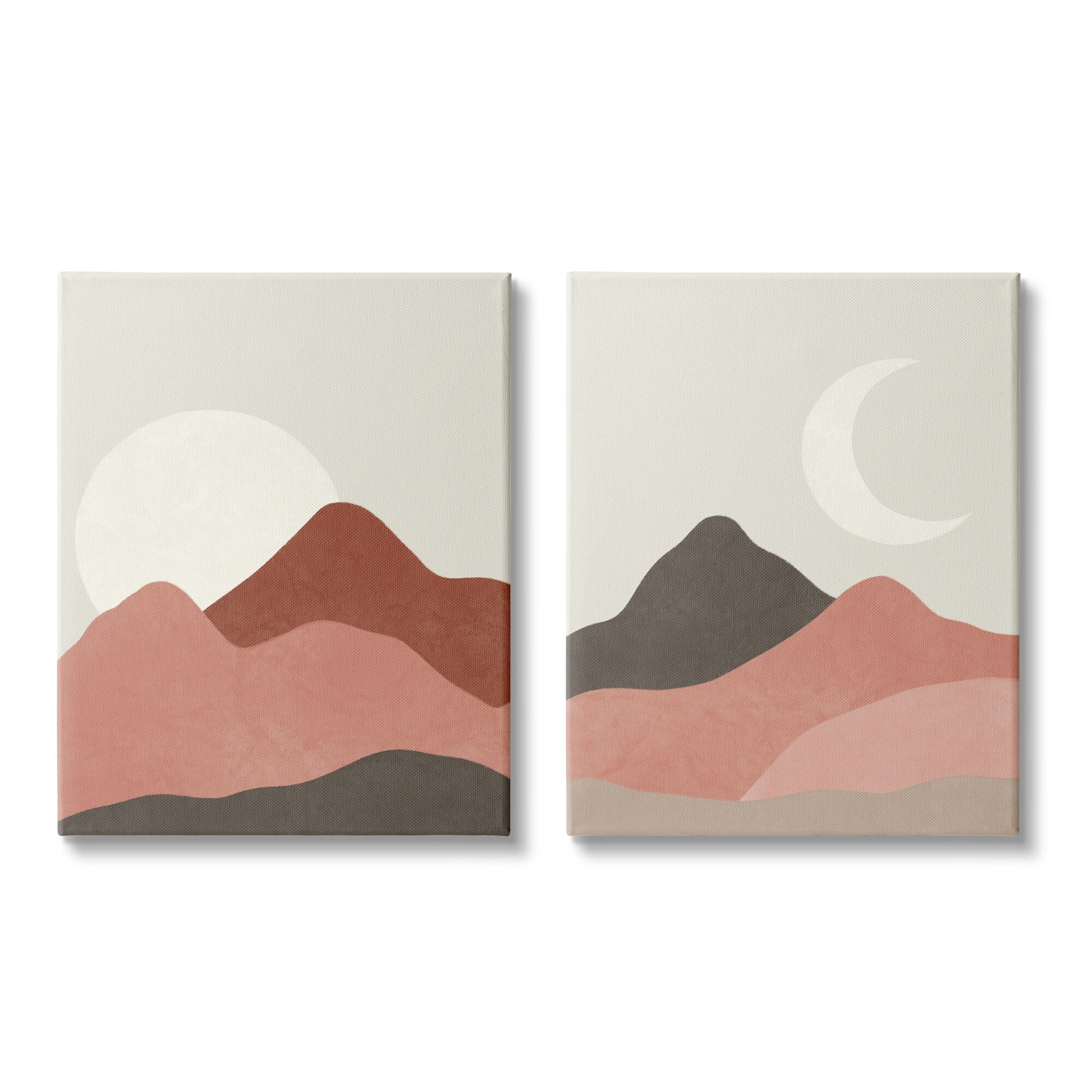 Stupell Industries Sun and Crescent Moon Warm Dessert Canyon Landscape, 24 x 30, Design by Taylor Shannon Designs