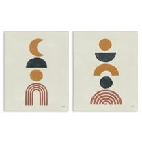 Stupell Industries Sun and Moon Bohemian Symbols Neutral Primary Canvas Wall Art by Moira Hershey