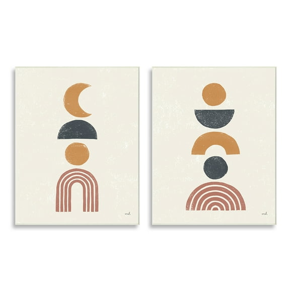 Stupell Industries Sun and Moon Bohemian Symbols Neutral Primary Wall Plaque by Moira Hershey