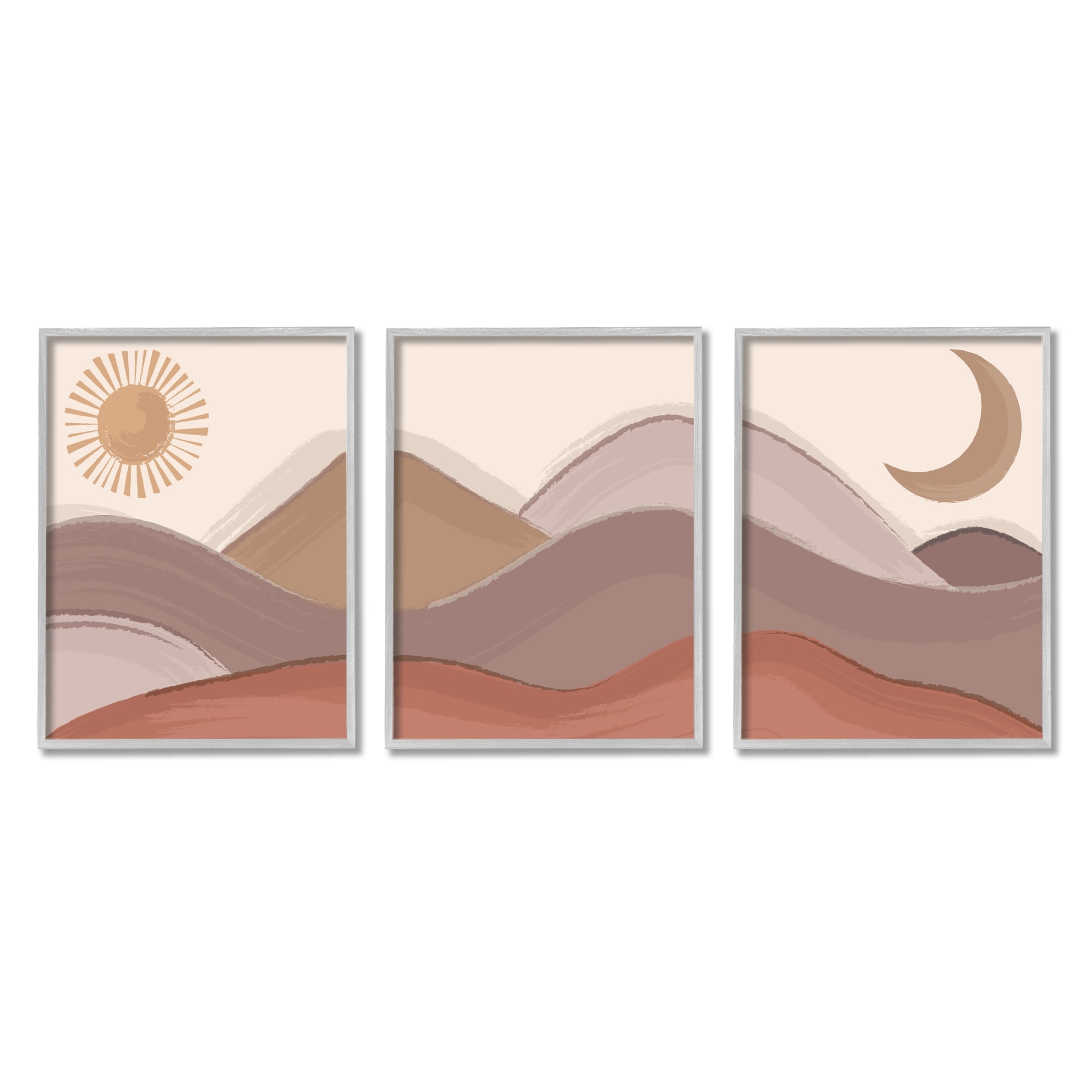 Stupell Industries Sun and Moon Desert Sand Hills Natural Dunes,24 x 30, Design by Lisa Perry Whitebutton
