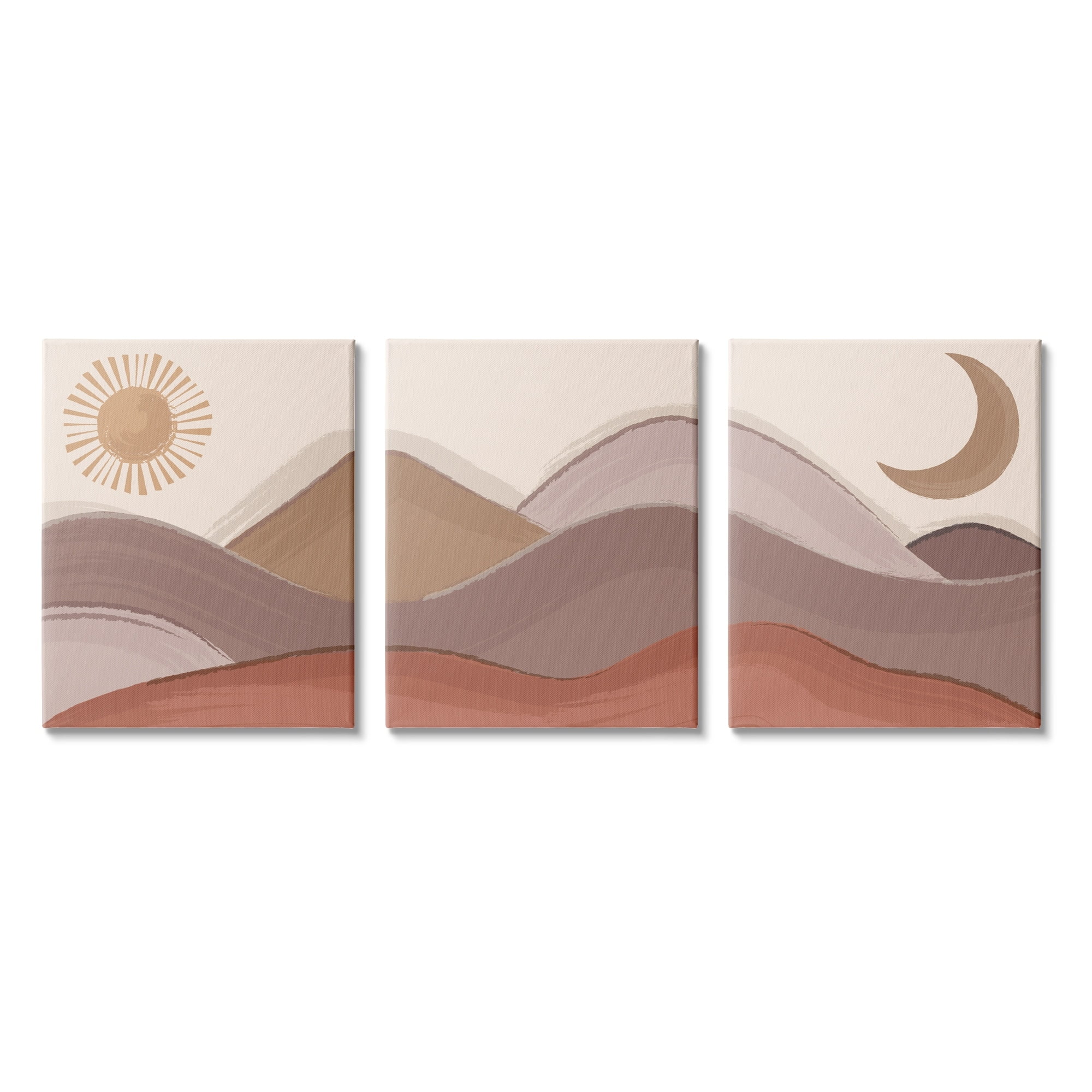 Stupell Industries Sun and Moon Desert Sand Hills Natural Dunes,24 x 30, Design by Lisa Perry Whitebutton