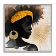 thumbnail image 1 of Stupell Industries Glam Sunburst Silhouette with Headwrap Gray Framed Giclee Art, 17 x 17, by CAD Designs, 1 of 8