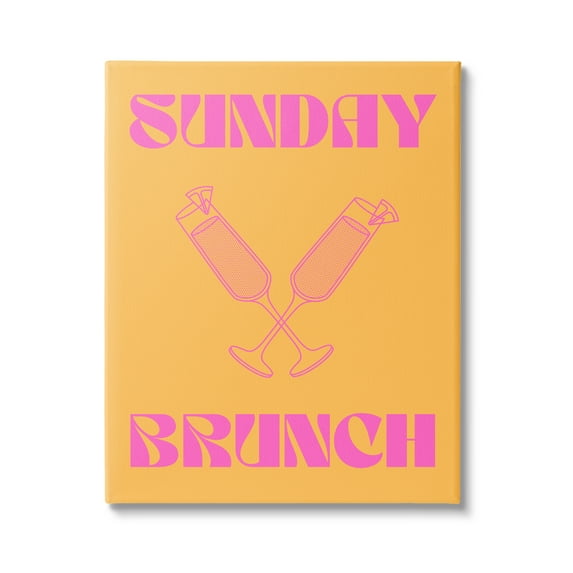 Stupell Industries Sunday Brunch Mimosas Food & Beverage Painting Gallery Wrapped Canvas Art Print Wall Art, 16 x 20